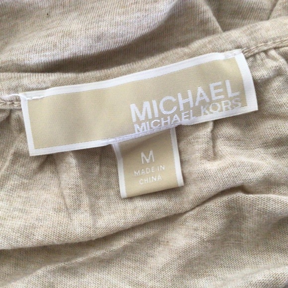 MICHAEL KORS KHAKI FLARE SLEEVE TOP MEDIUM - Picture 9 of 14